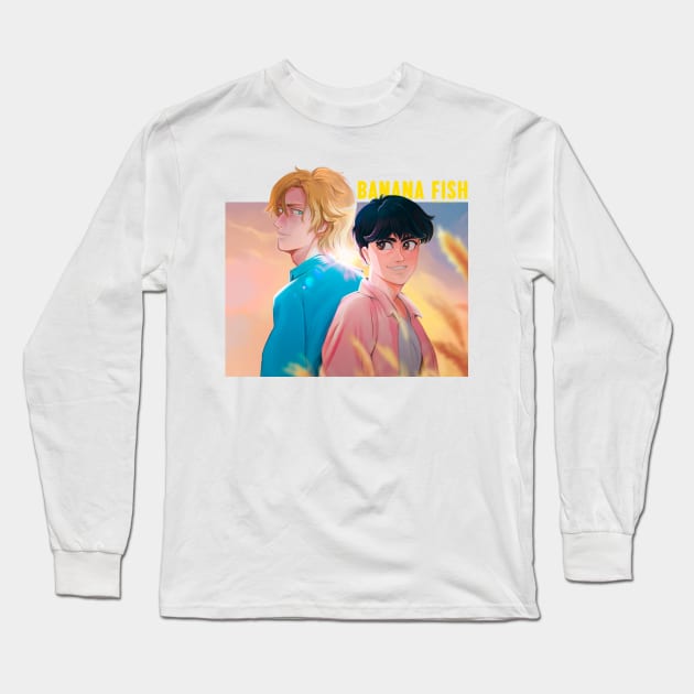 Banana Fish Long Sleeve T-Shirt by Blanquiurris